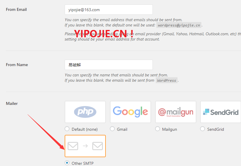 WordPress 配置 WP Mail SMTP发送邮件