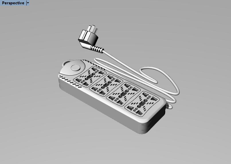 两款排插-3D犀牛模型-分享下载