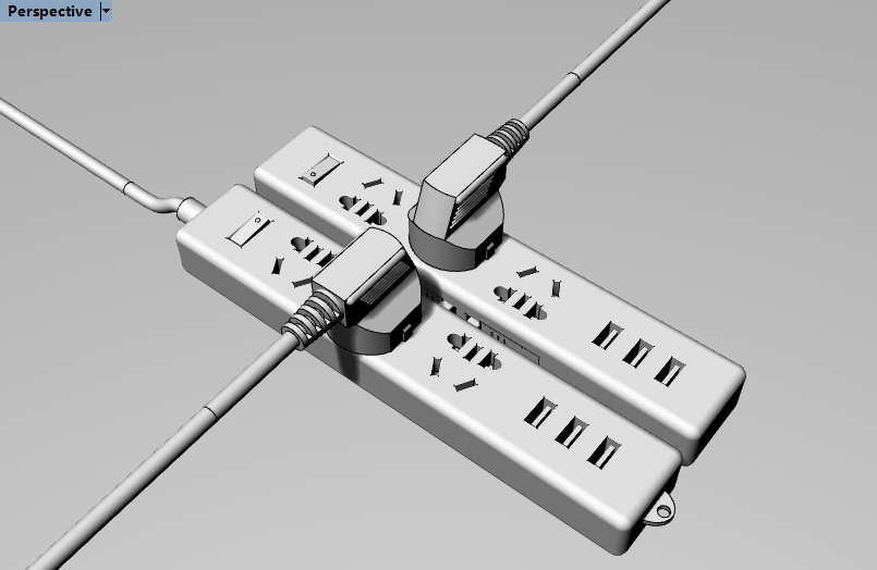 两款排插-3D犀牛模型-分享下载